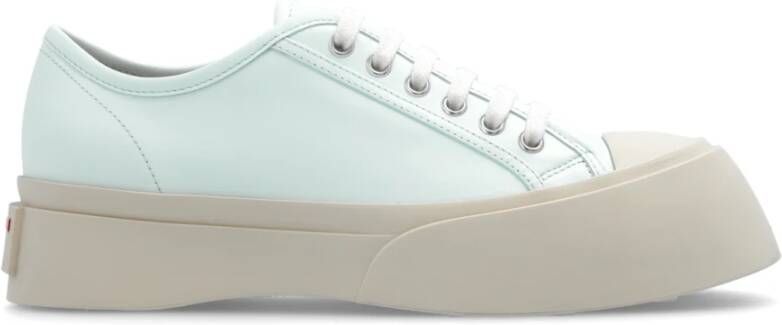 Marni Pablo sneakers met bont Blue Dames