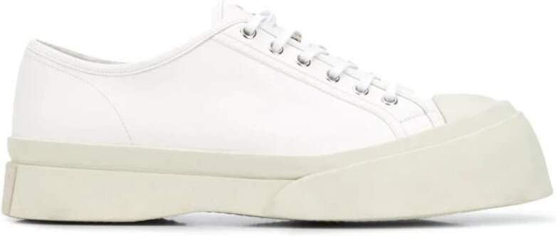 Marni Witte Sneakers Regular Fit Geschikt voor Alle Temperaturen 100% Leer White