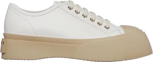 Marni Pelle Sneaker Stijlvol en Trendy White Dames