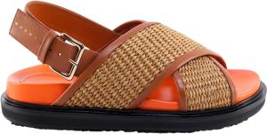 Marni Platte sandalen Bruin Dames