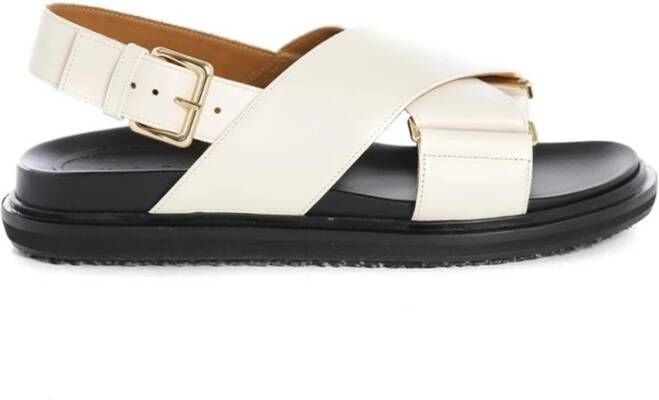 Marni Fussbet sandalen met gekruiste bandjes Beige - Foto 1