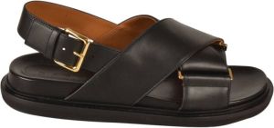 Marni Platte sandalen Zwart Dames
