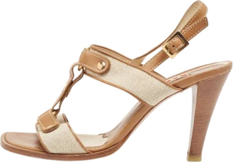 Marni Pre-owned Canvas sandals Beige Dames