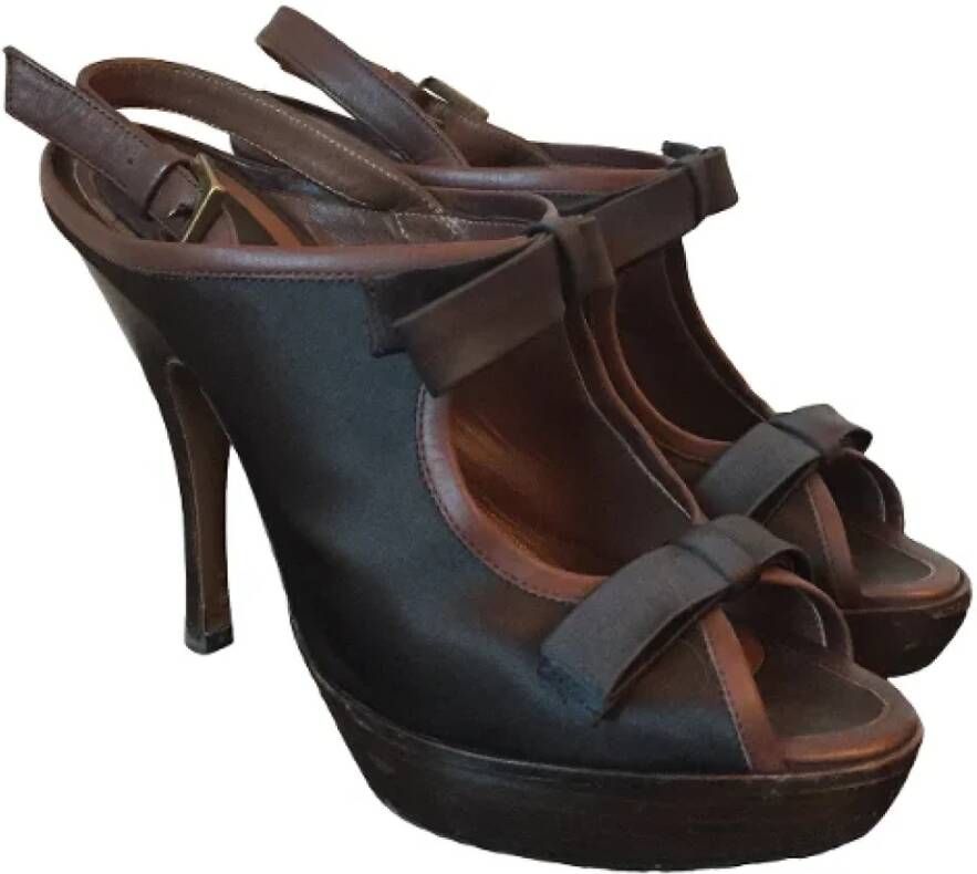 Marni Pre-owned Canvas sandals Black Dames