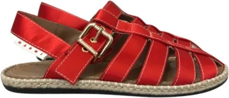 Marni Pre-owned Canvas sandals Red Dames