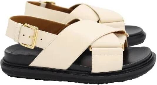 Marni Pre-owned Crèmekleurige Marni-sandalen van leer White Dames
