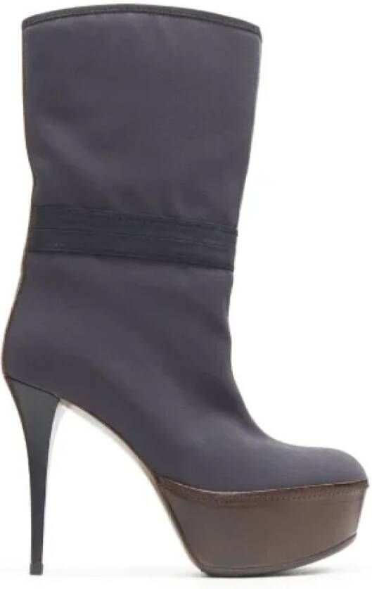 Marni Pre-owned Fabric boots Gray Dames