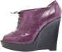 Marni Pre-owned Leather boots Purple Dames - Thumbnail 1