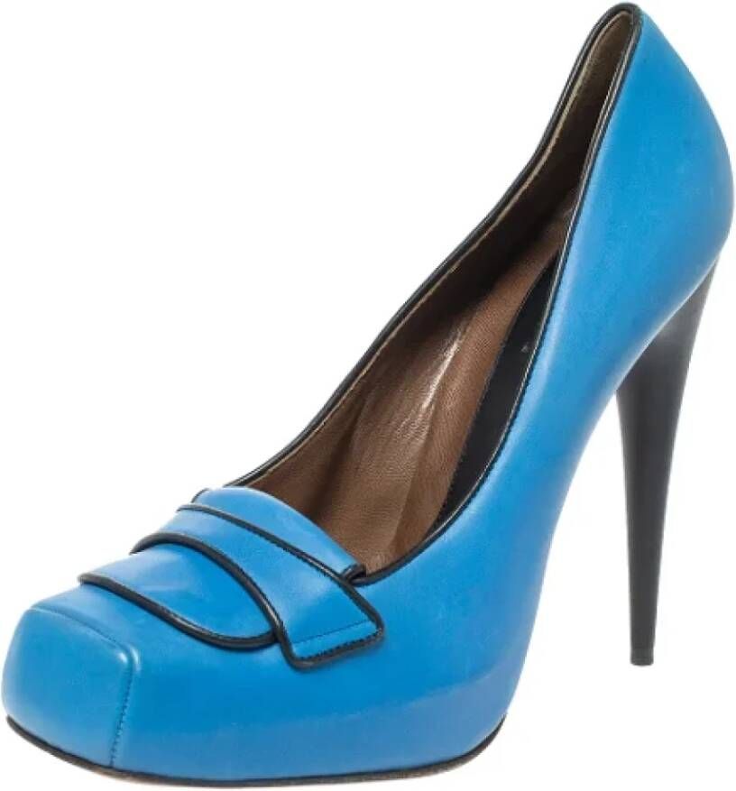 Marni Pre-owned Leather heels Blue Dames
