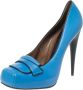Marni Pre-owned Leather heels Blue Dames - Thumbnail 1