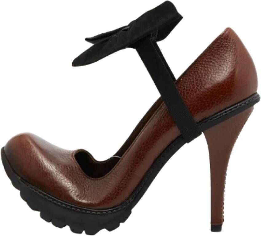Marni Pre-owned Leather heels Brown Dames