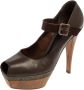 Marni Pre-owned Leather heels Brown Dames - Thumbnail 1