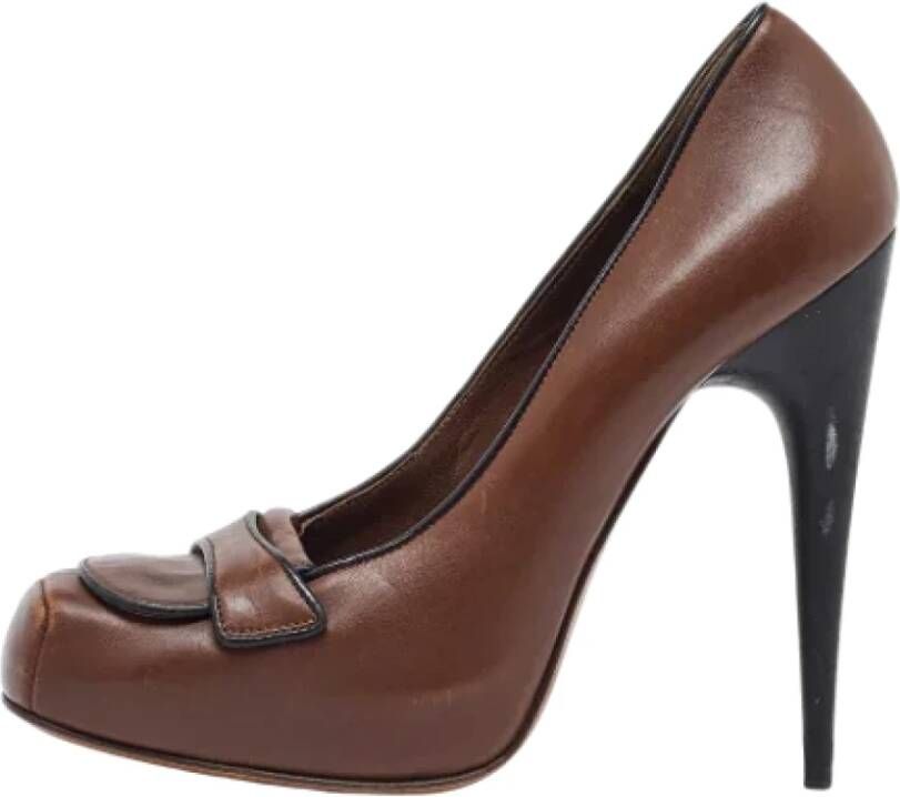 Marni Pre-owned Leather heels Brown Dames