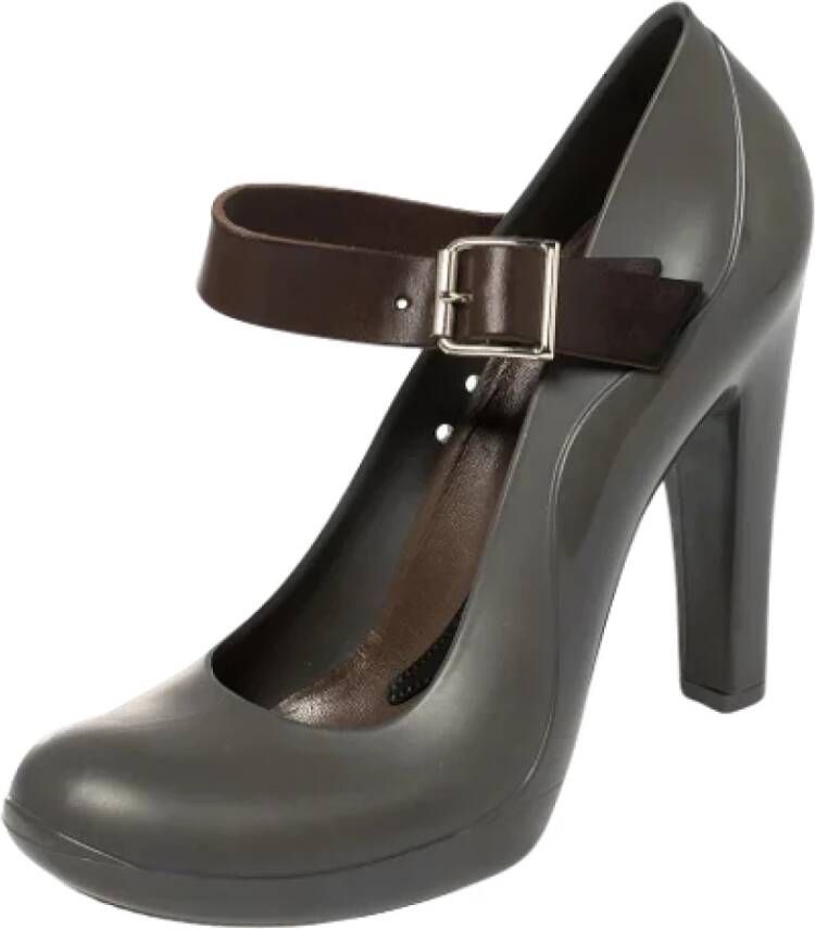 Marni Pre-owned Leather heels Gray Dames