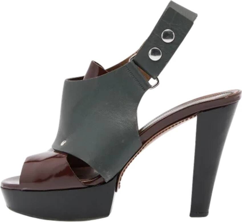 Marni Pre-owned Leather heels Gray Dames