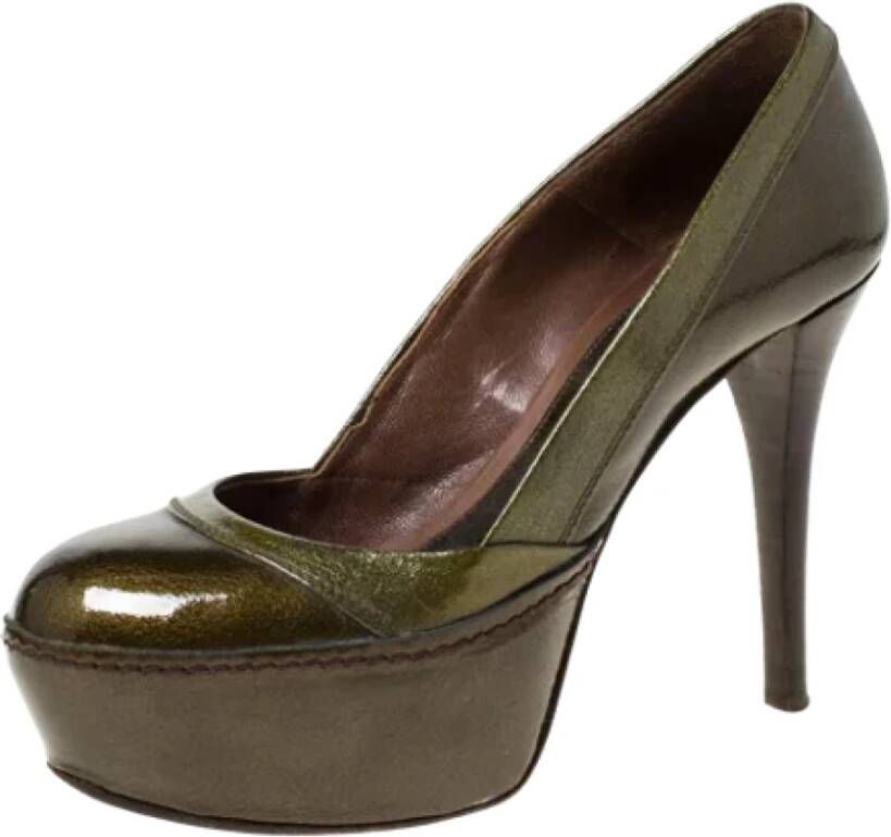 Marni Pre-owned Leather heels Green Dames