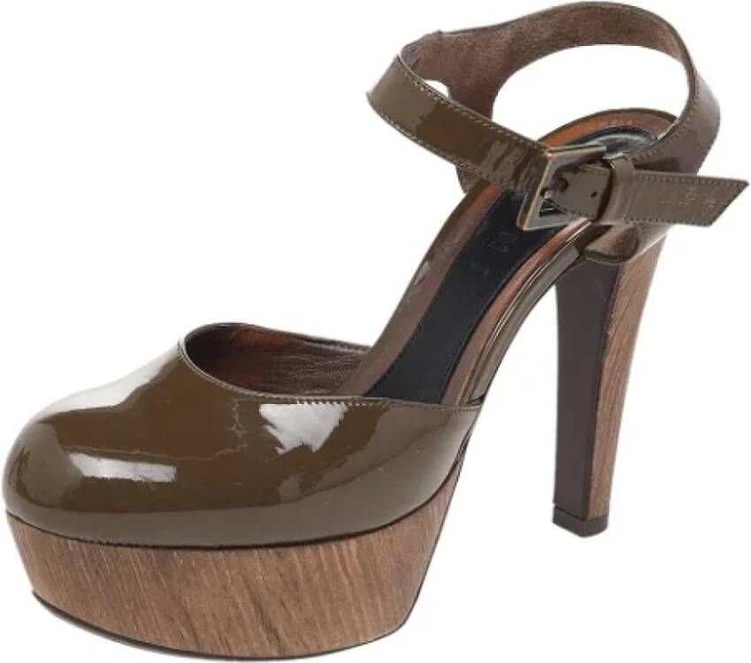 Marni Pre-owned Leather heels Green Dames