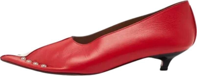 Marni Pre-owned Leather heels Red Dames