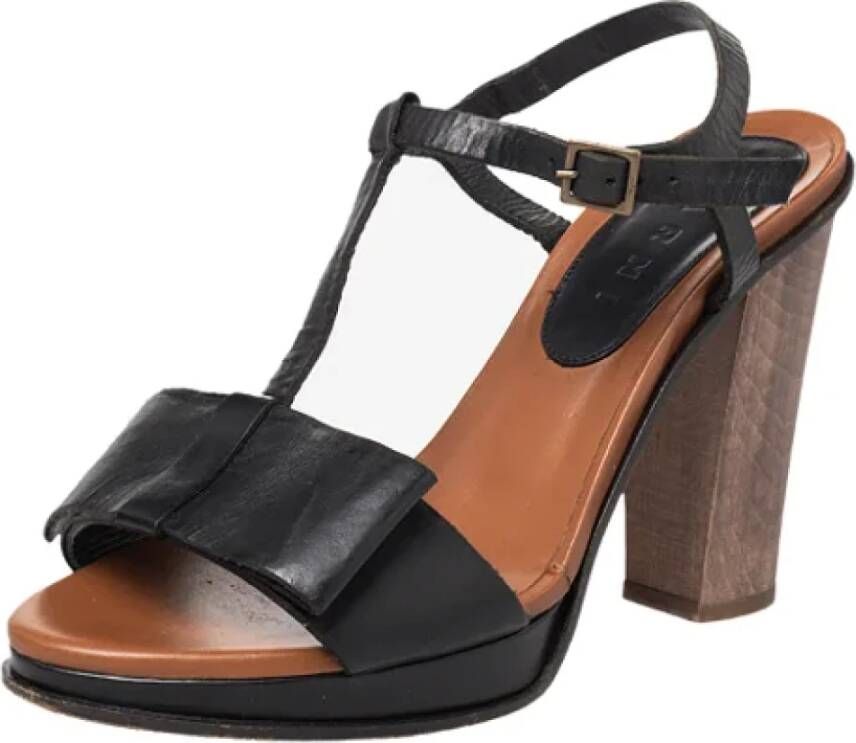 Marni Pre-owned Leather sandals Black Dames