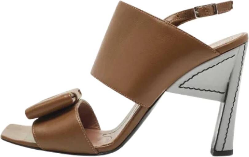 Marni Pre-owned Leather sandals Brown Dames