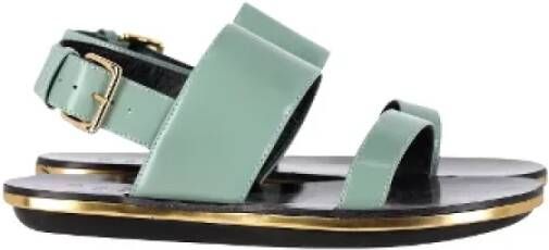 Marni Pre-owned Leather sandals Green Dames