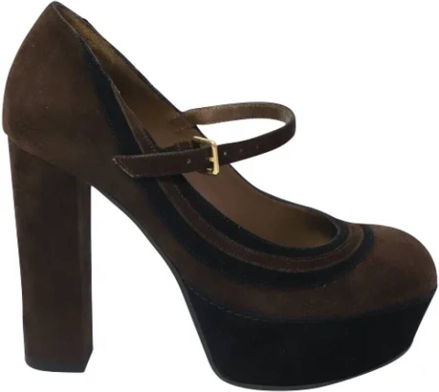 Marni Pre-owned Suede heels Brown Dames