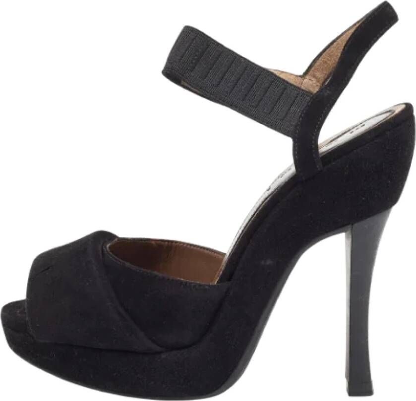 Marni Pre-owned Suede sandals Black Dames