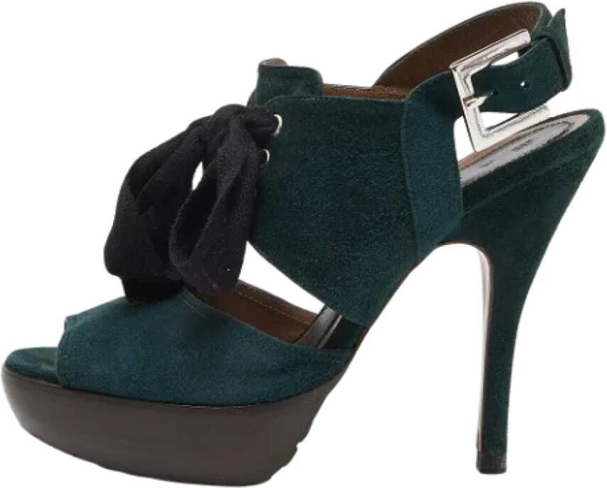 Marni Pre-owned Suede sandals Green Dames