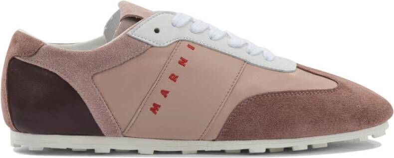 Marni Roze Leren Sneakers Retro Stijl - Foto 2
