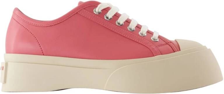 Marni Roze Leren Veterschoenen