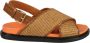 Marni Bruine Platte Schoenen met Kruisende Bandjes en Enkelgesp Brown Dames - Thumbnail 13