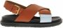 Marni Fussbett sandalen met gekruiste bandjes Oranje - Thumbnail 1