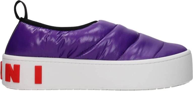 Marni Paarse Nylon Instappers Purple Dames