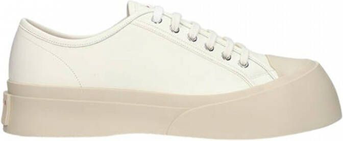 Marni Witte Sneakers Regular Fit Geschikt voor Alle Temperaturen 100% Leer White