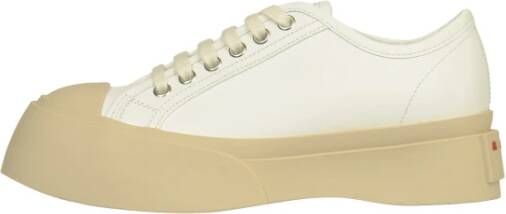 Marni Witte Sneakers Regular Fit Geschikt voor Alle Temperaturen 100% Leer White