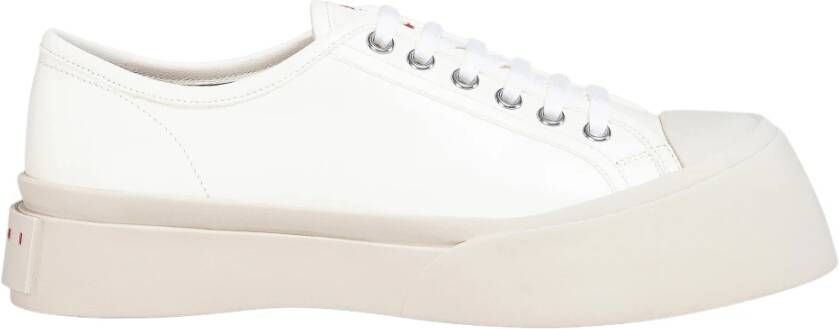 Marni Witte Sneakers Regular Fit Geschikt voor Alle Temperaturen 100% Leer White