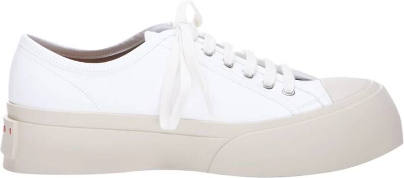 Marni Witte Sneakers Regular Fit Geschikt voor Alle Temperaturen 100% Leer White