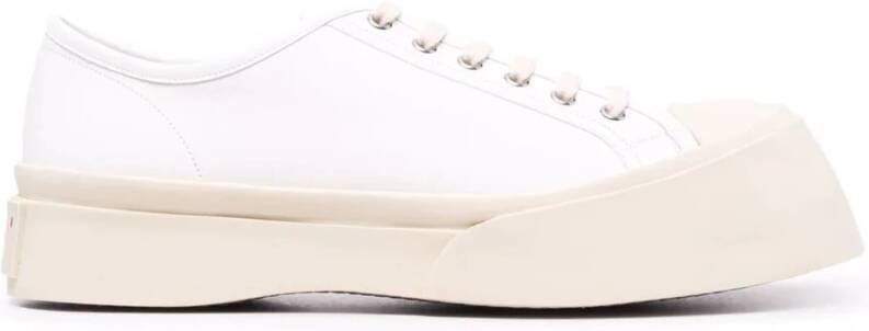 Marni Witte Sneakers Regular Fit Geschikt voor Alle Temperaturen 100% Leer White