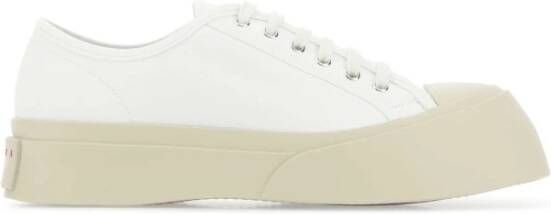 Marni Witte Sneakers Regular Fit Geschikt voor Alle Temperaturen 100% Leer White