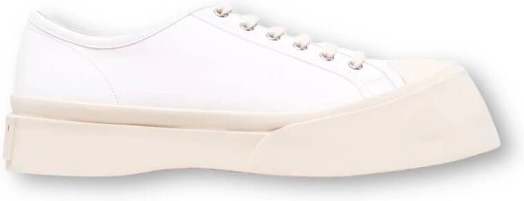 Marni Witte Sneakers Regular Fit Geschikt voor Alle Temperaturen 100% Leer White