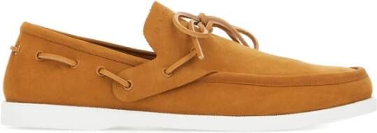 Marni Bruine Leren Loafers Elegante Stijl Brown Heren