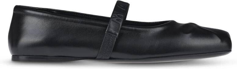 Marni Zwarte Leren Mary Jane Sneakers Black Dames