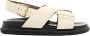 Marni Sandalen Ivory Smooth Leather Sandals With Rear Belt in beige - Thumbnail 12