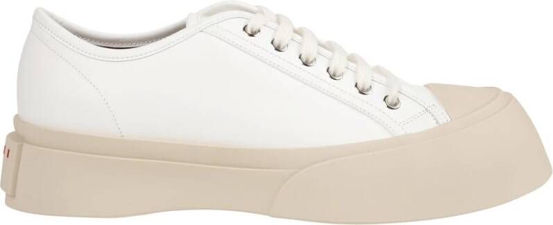 Marni Witte Sneakers Regular Fit Geschikt voor Alle Temperaturen 100% Leer White
