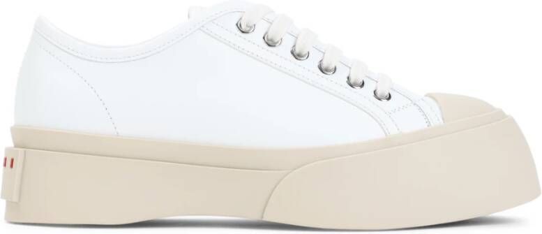 Marni Low-Top Sneakers Laced Up Sneakers Leather White in wit