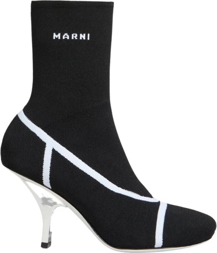 Marni Stretch knit fancy sock boot Black Dames