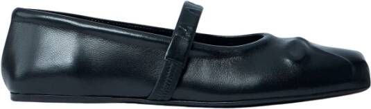 Marni Zwarte Leren Mary Jane Sneakers Black Dames