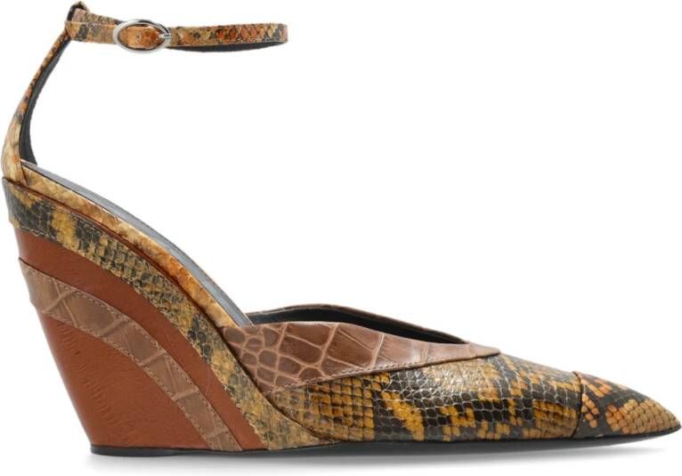 Marni Wig sandalen met slangenprint