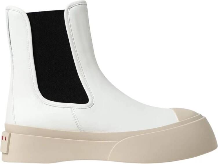 Marni Witte Chelsea Boots