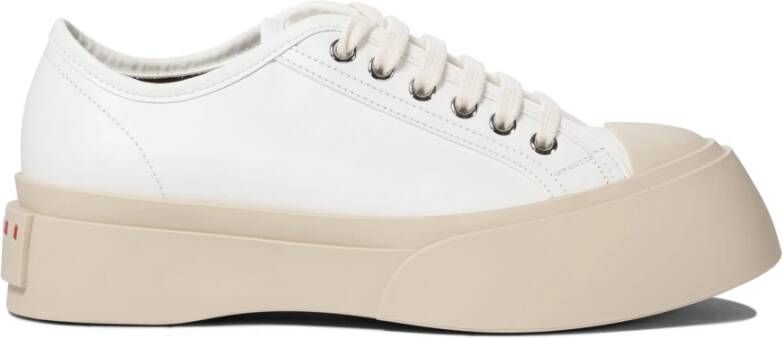 Marni Low-Top Sneakers Laced Up Sneakers Leather White in wit